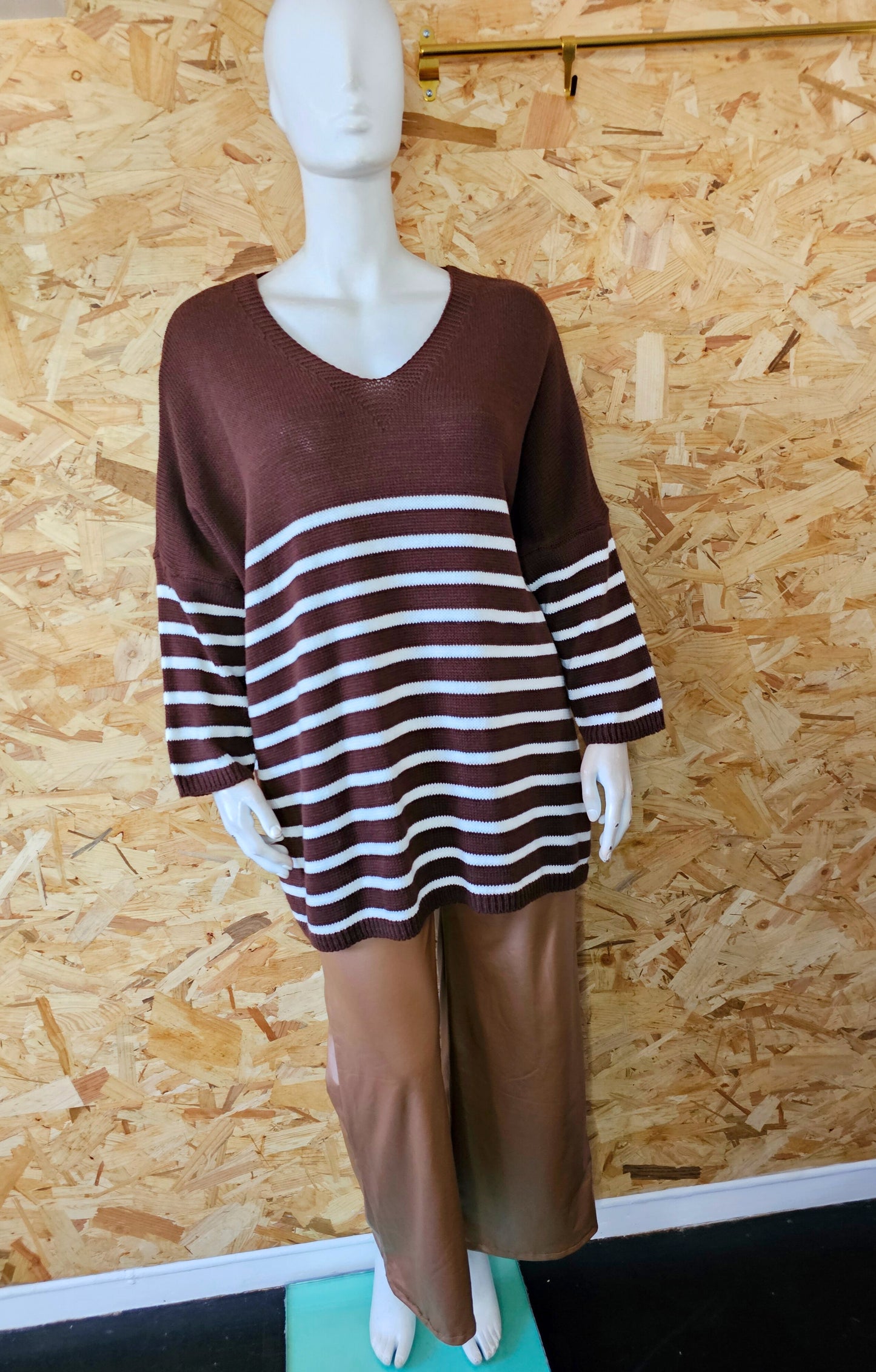 Pull marinière plus size