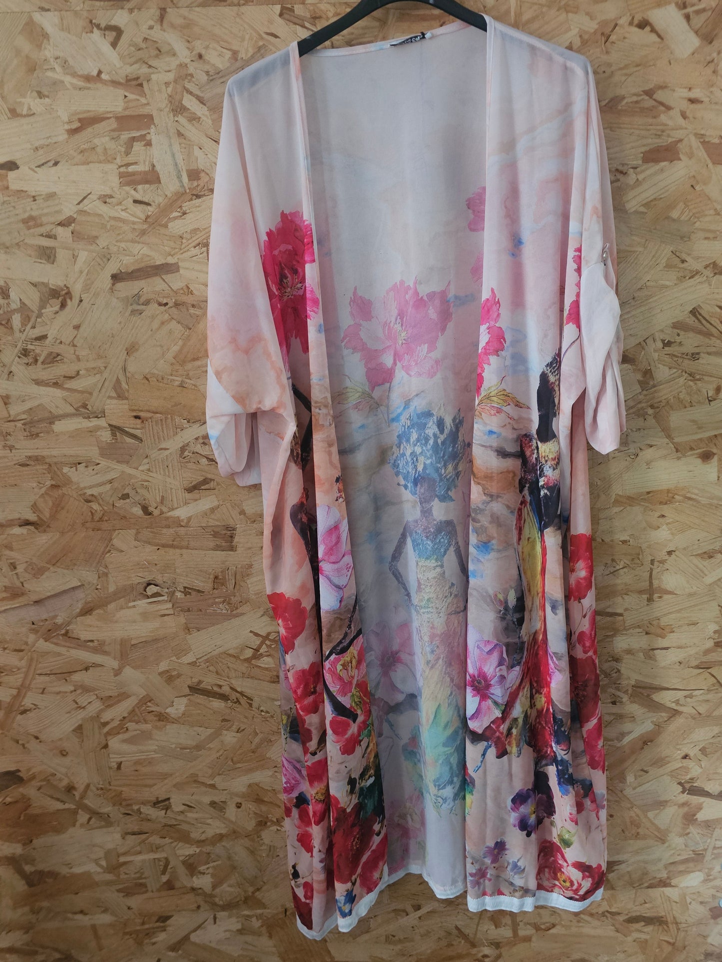 Kimono de mousseline imprimée