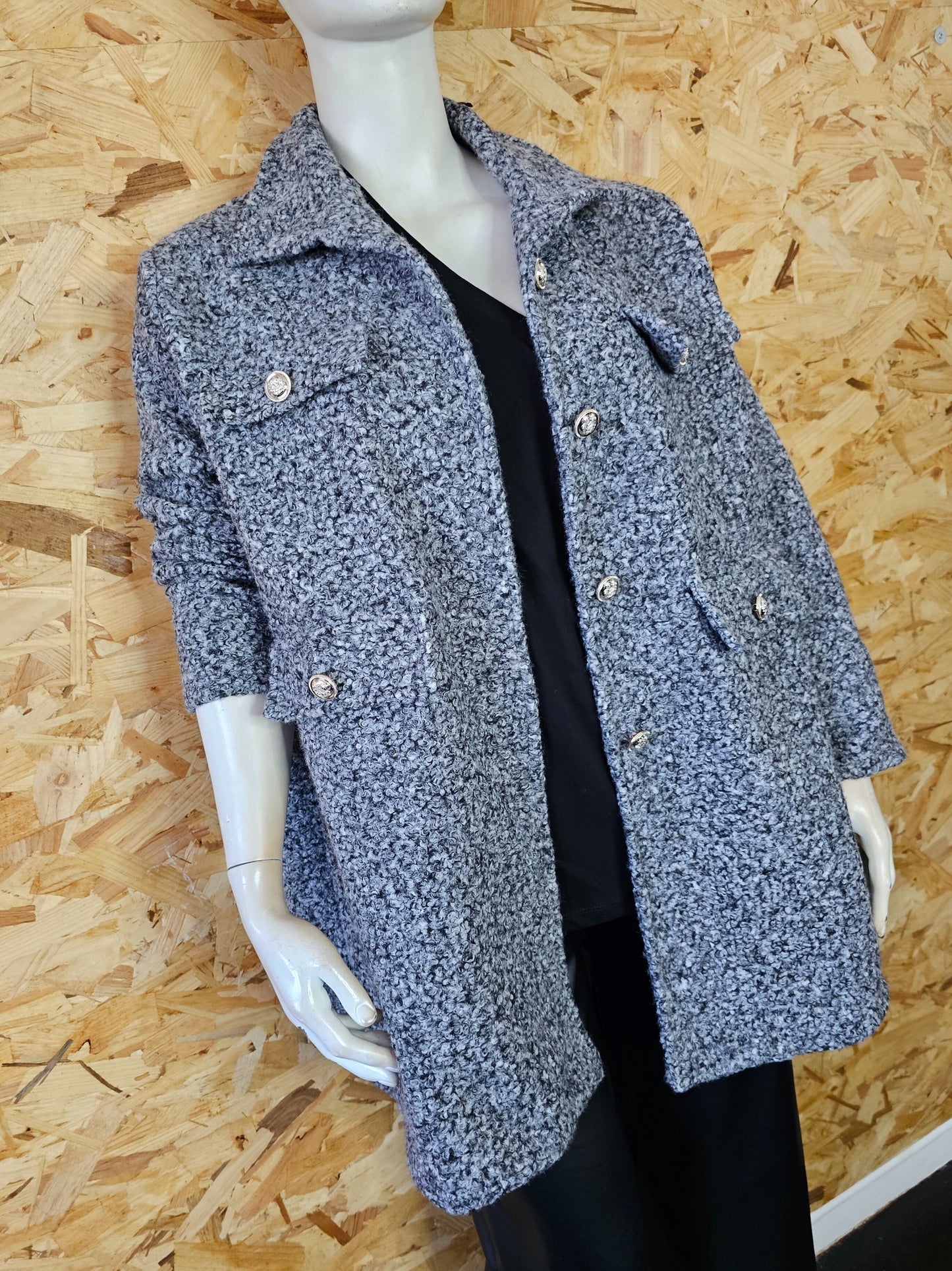 veste manteau lainage bouclette