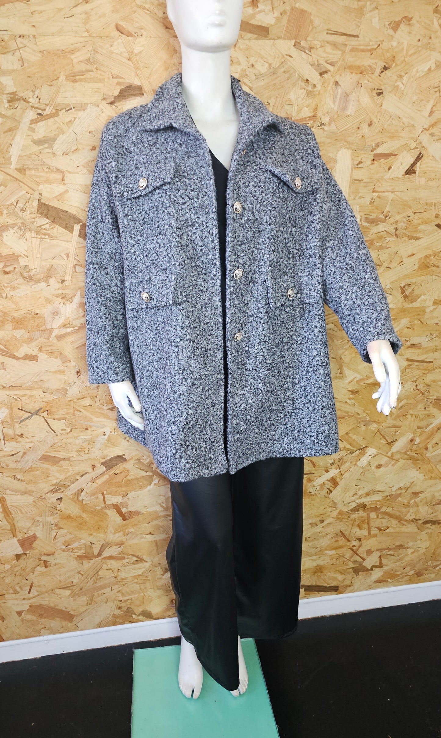 veste manteau lainage bouclette