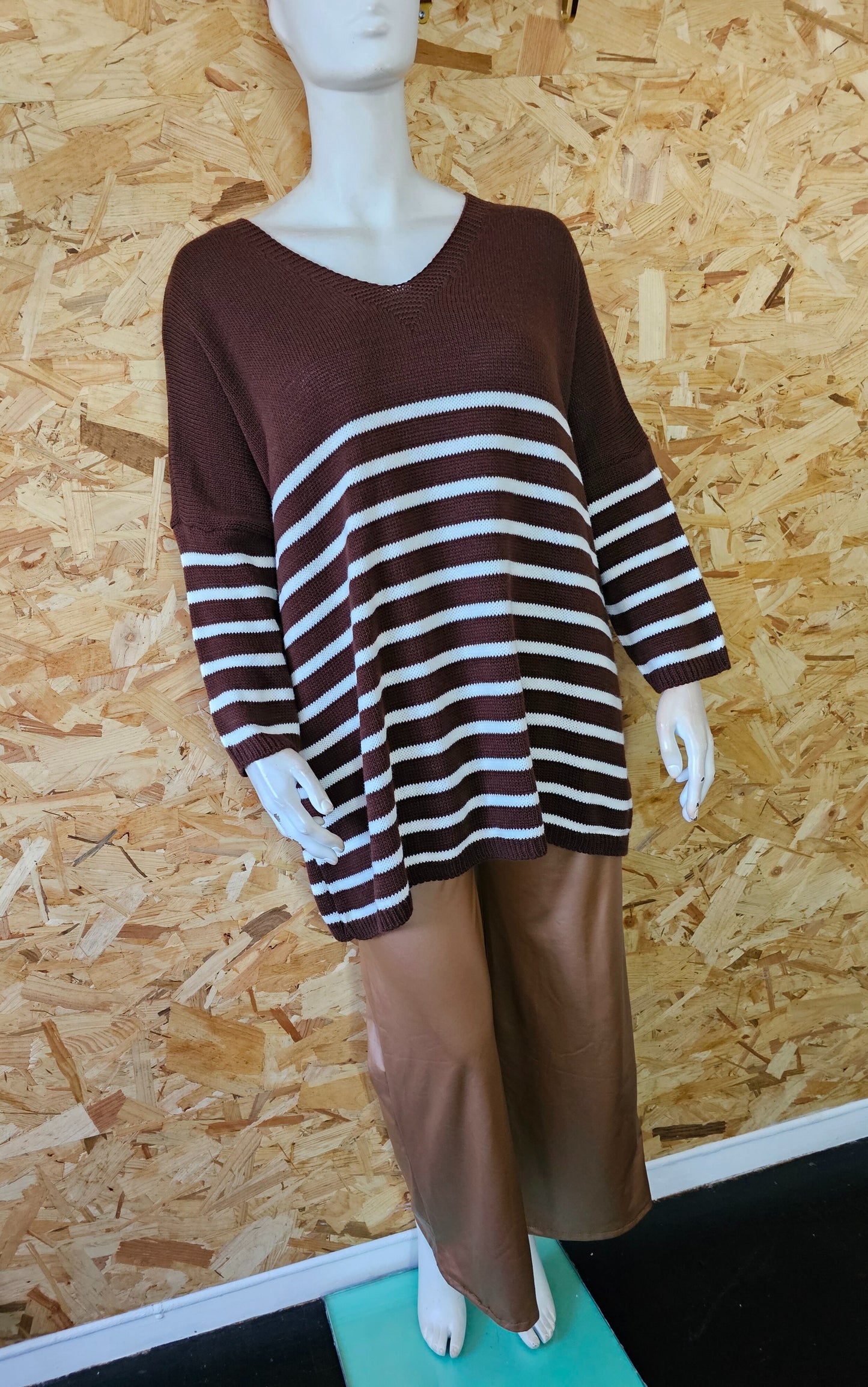 Pull marinière plus size