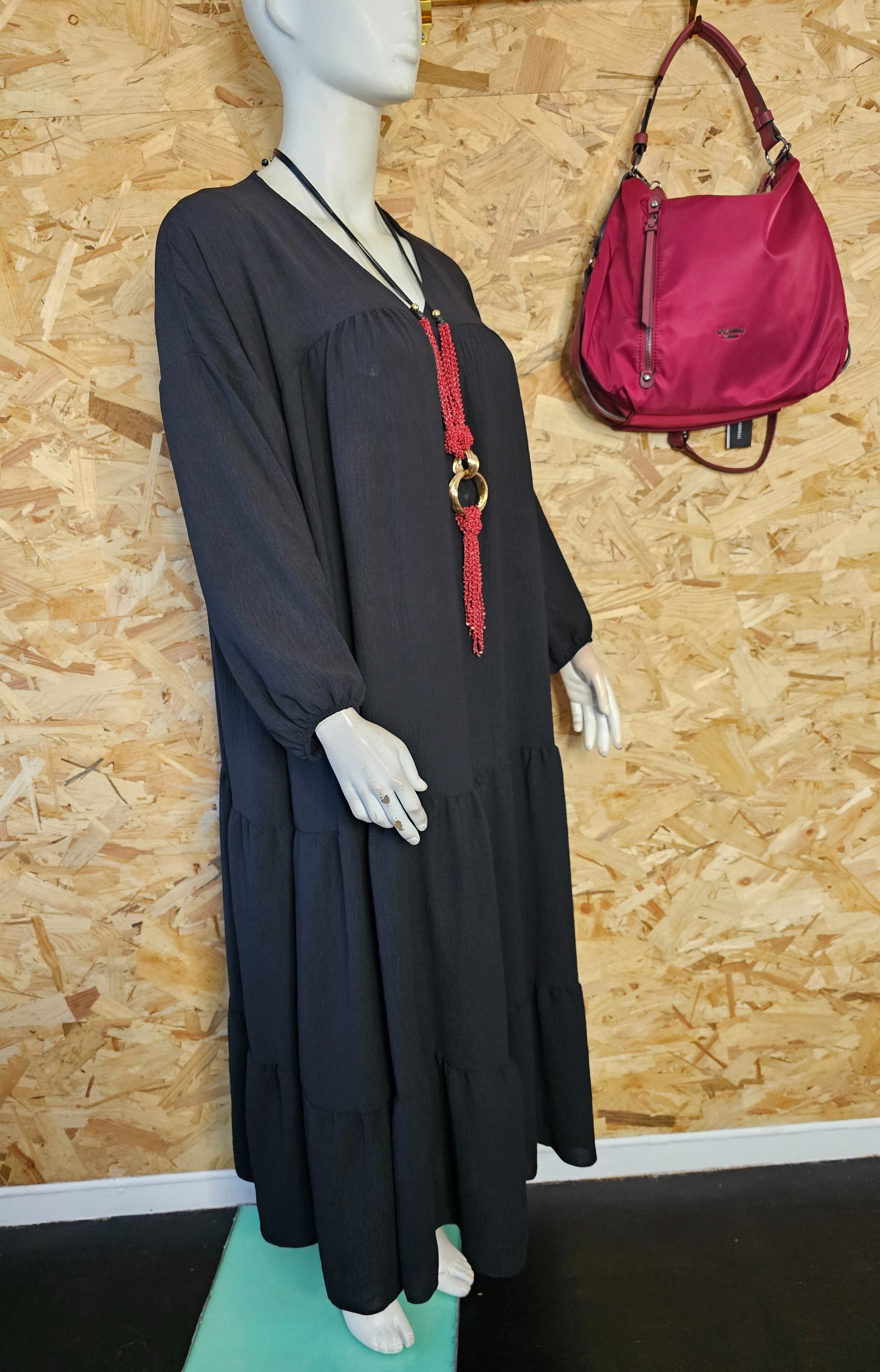 Robe longue, coupe bohème
