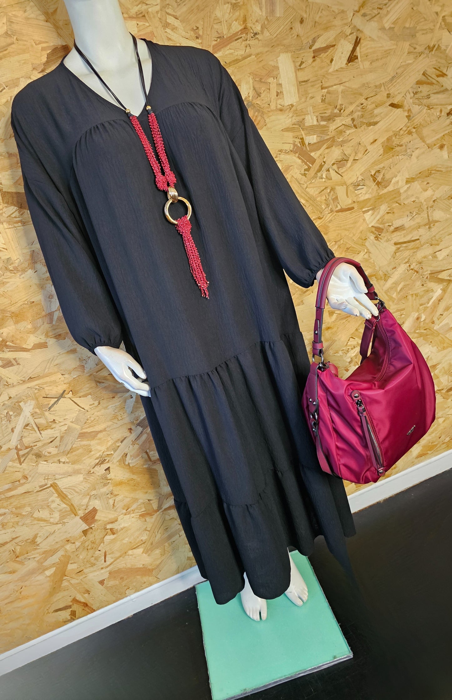 Robe longue, coupe bohème