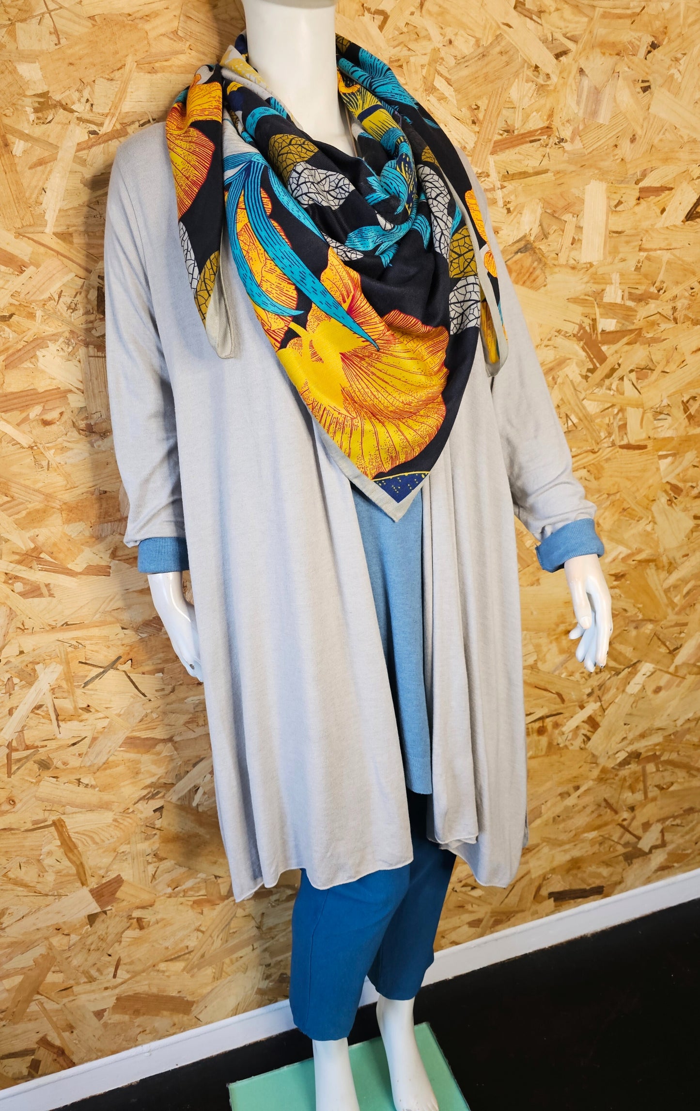 Gilet long coupe évasée