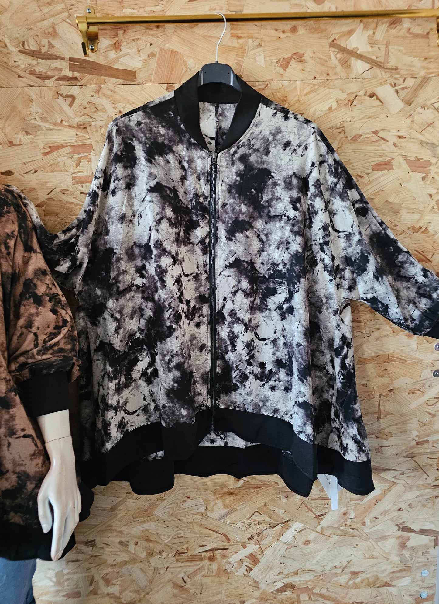 Bombers évasé motif marbré