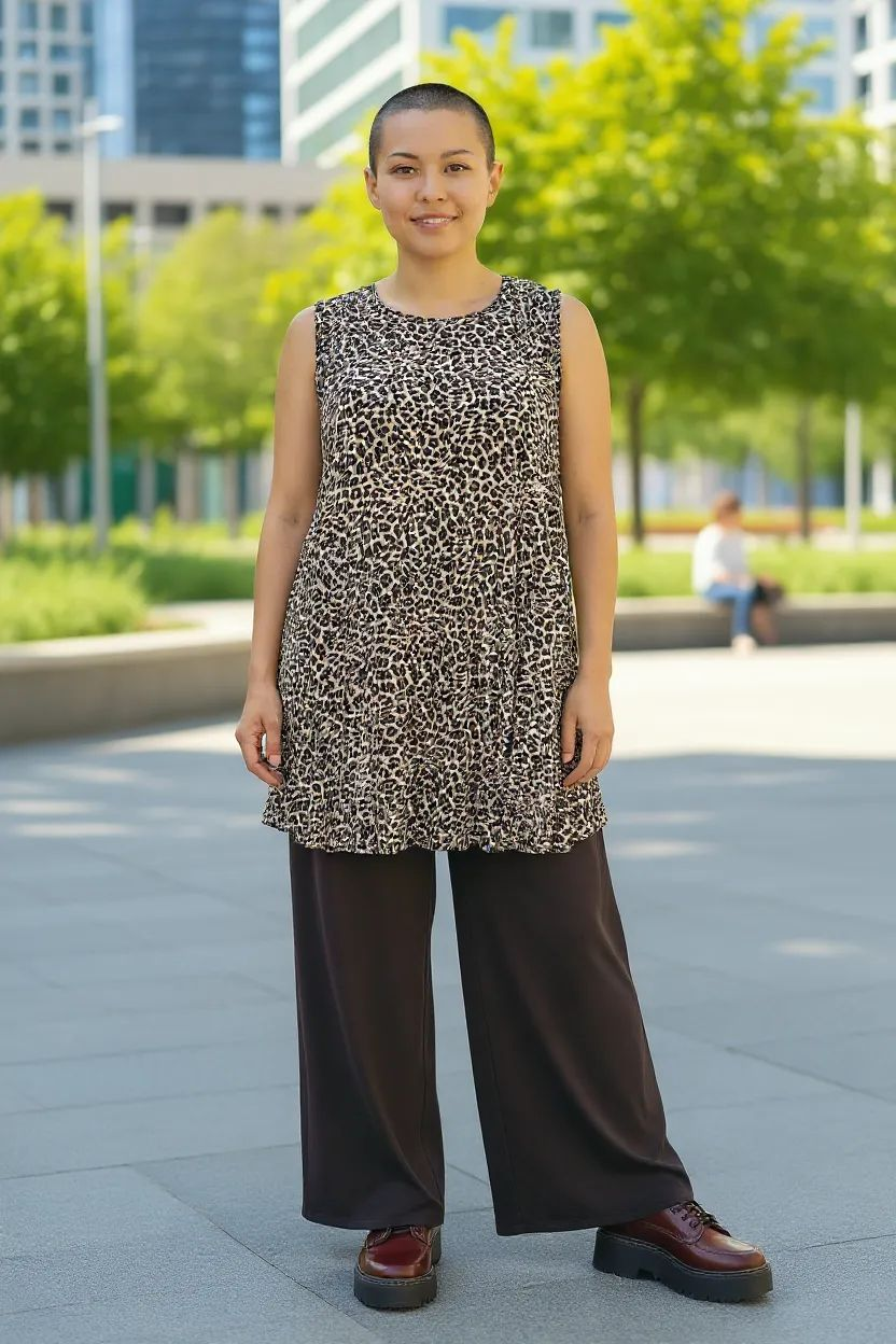 Pantalon coupe jupe culotte longue