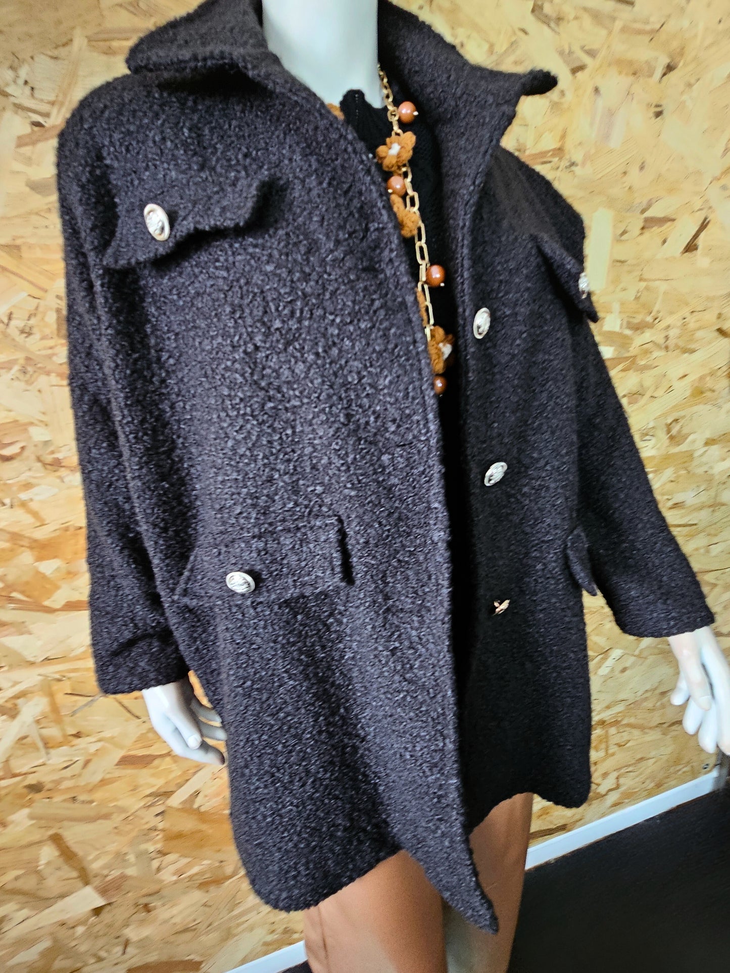 veste manteau lainage bouclette
