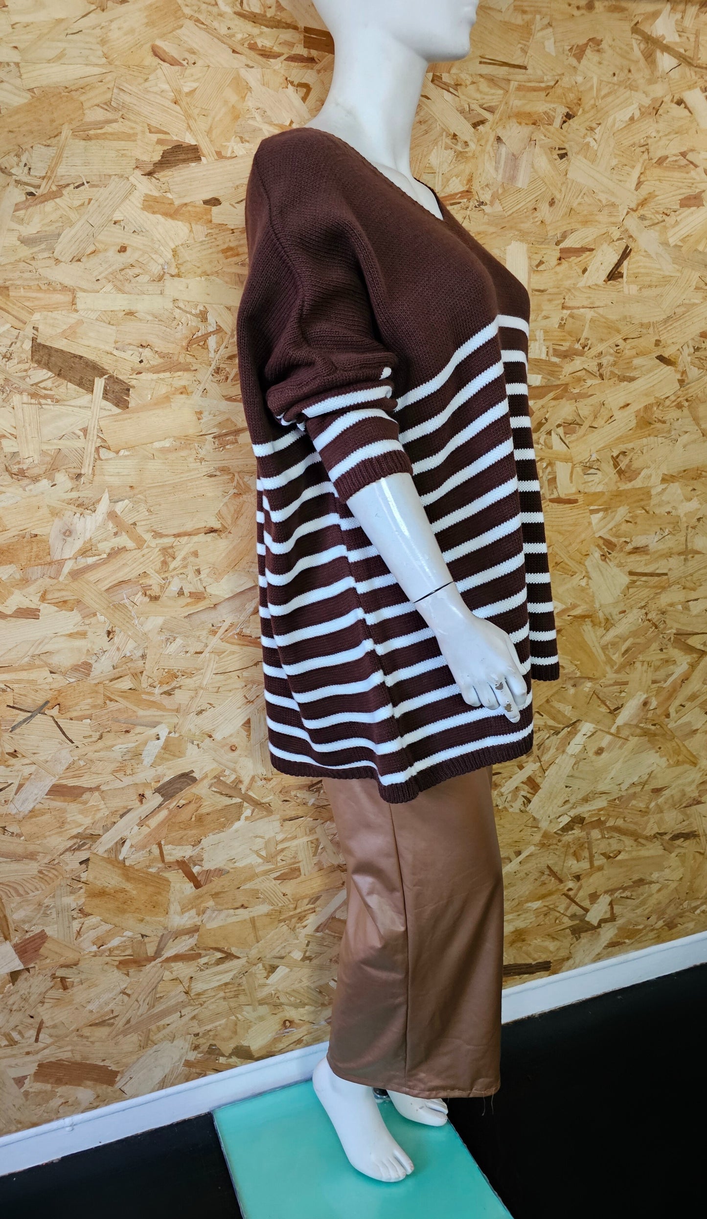 Pull marinière plus size