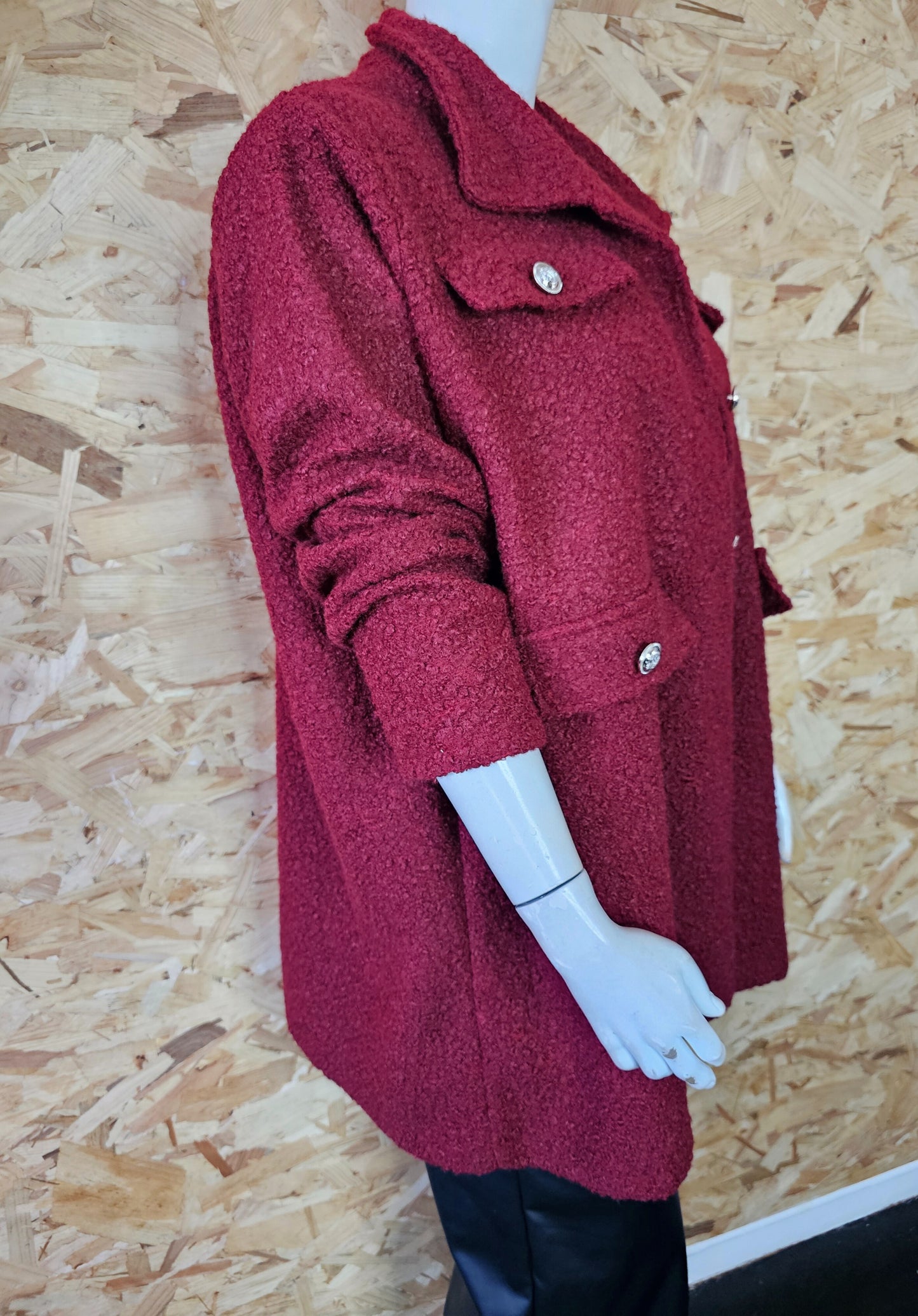 veste manteau lainage bouclette