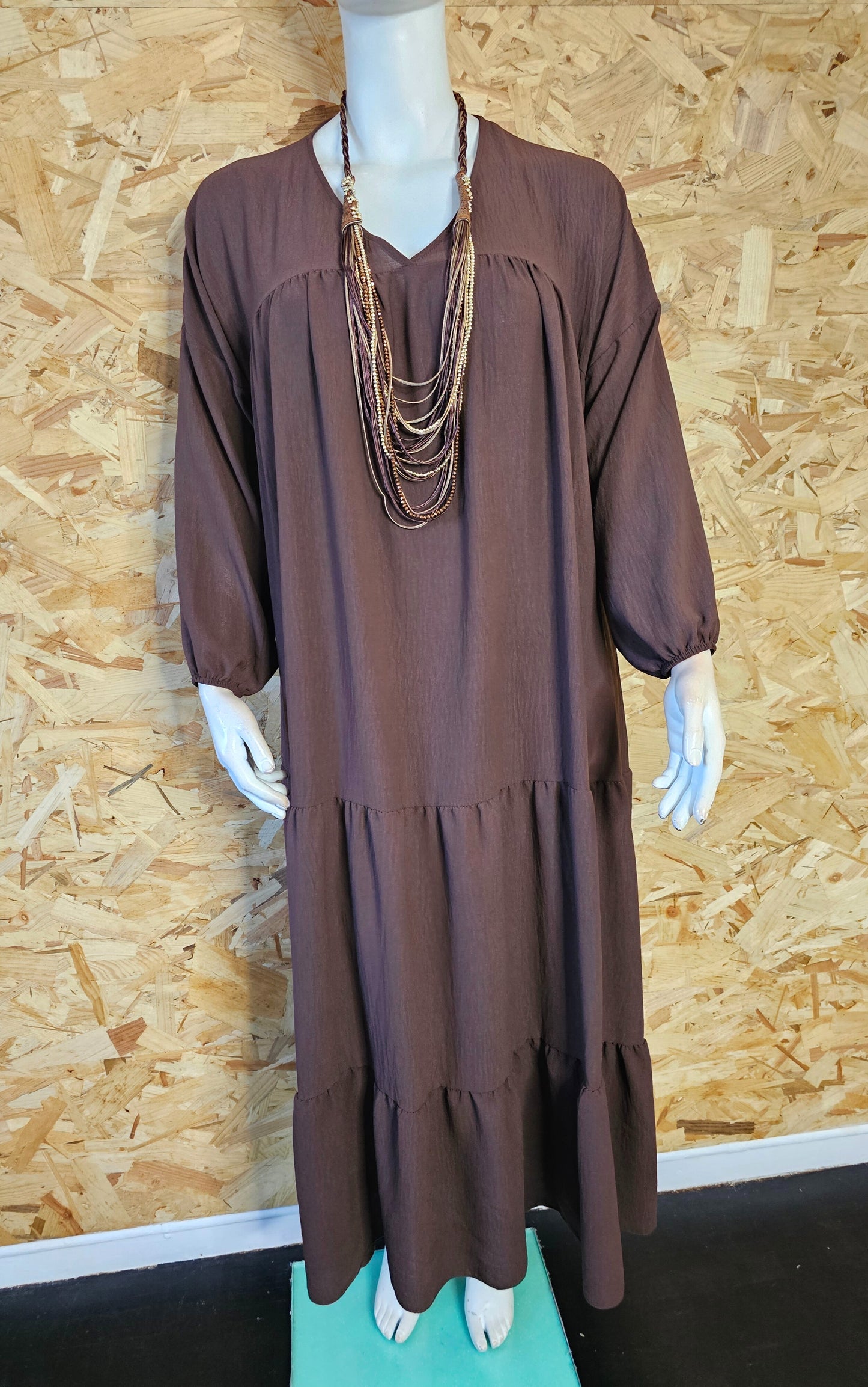 Robe longue, coupe bohème
