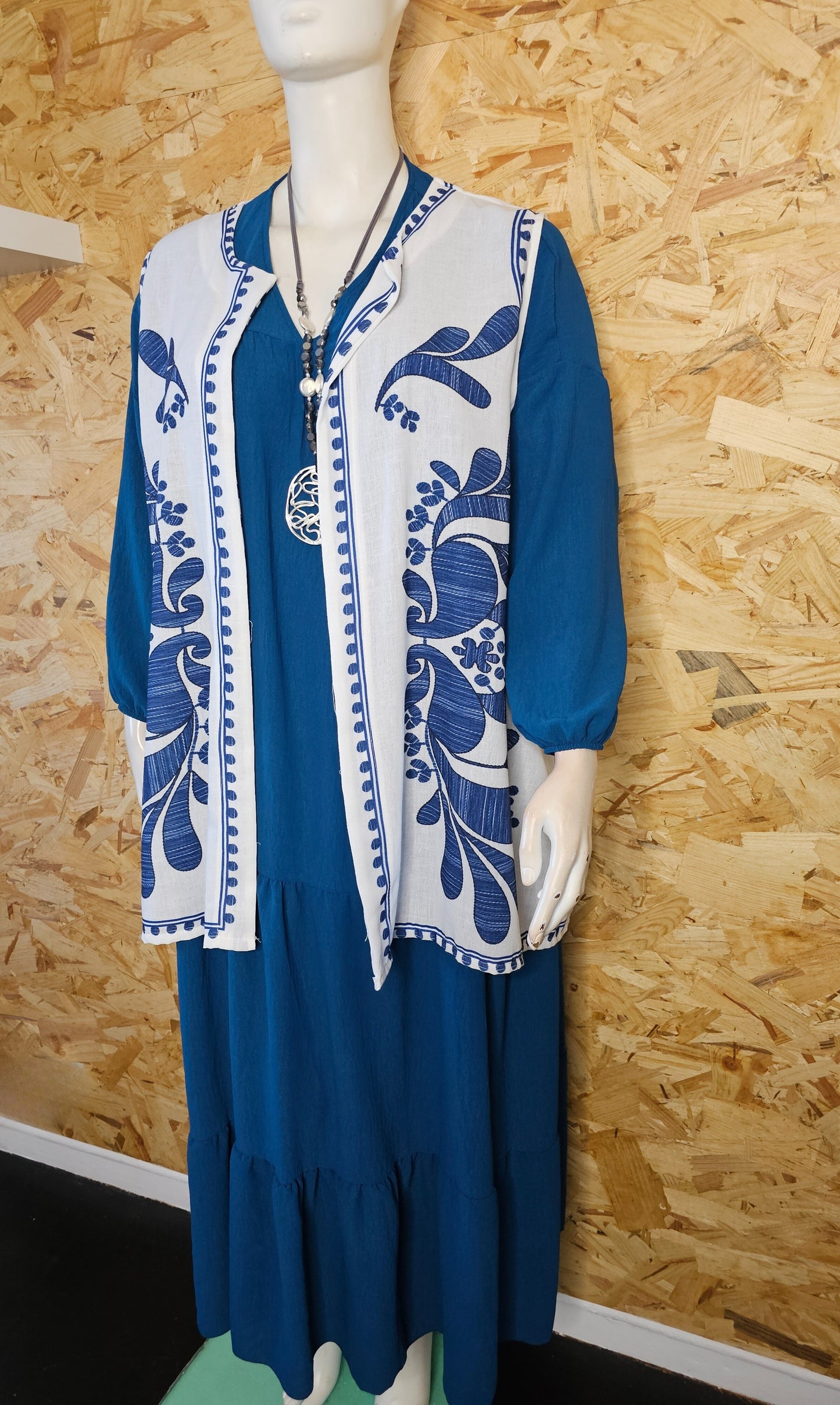 Robe longue, coupe bohème