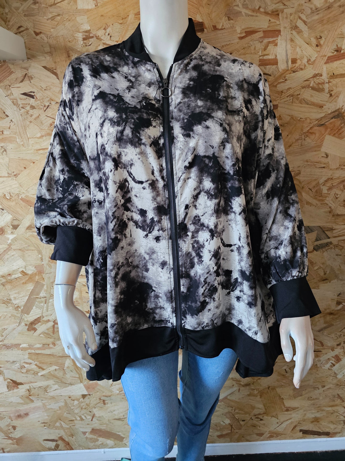 Bombers évasé motif marbré