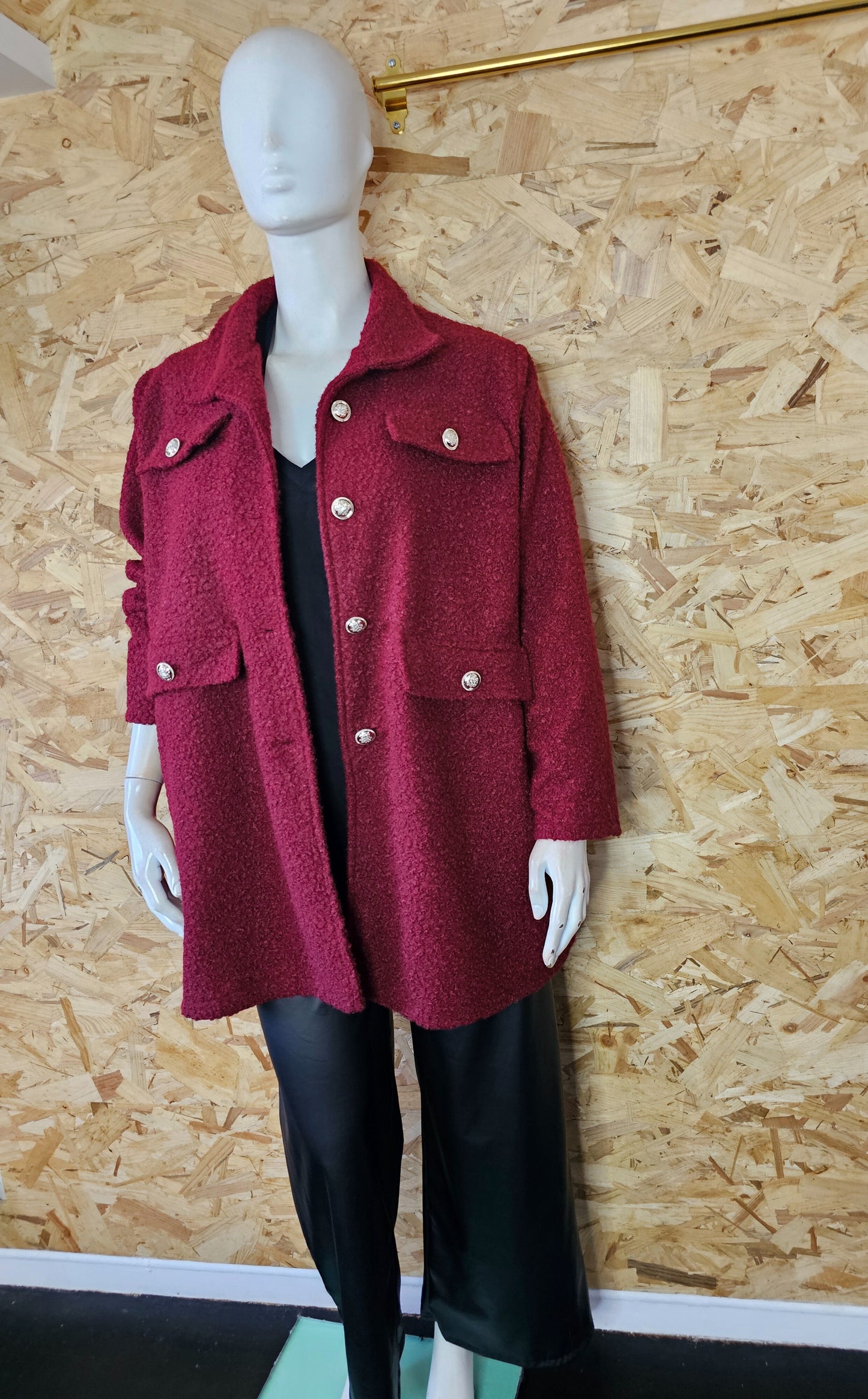 veste manteau lainage bouclette