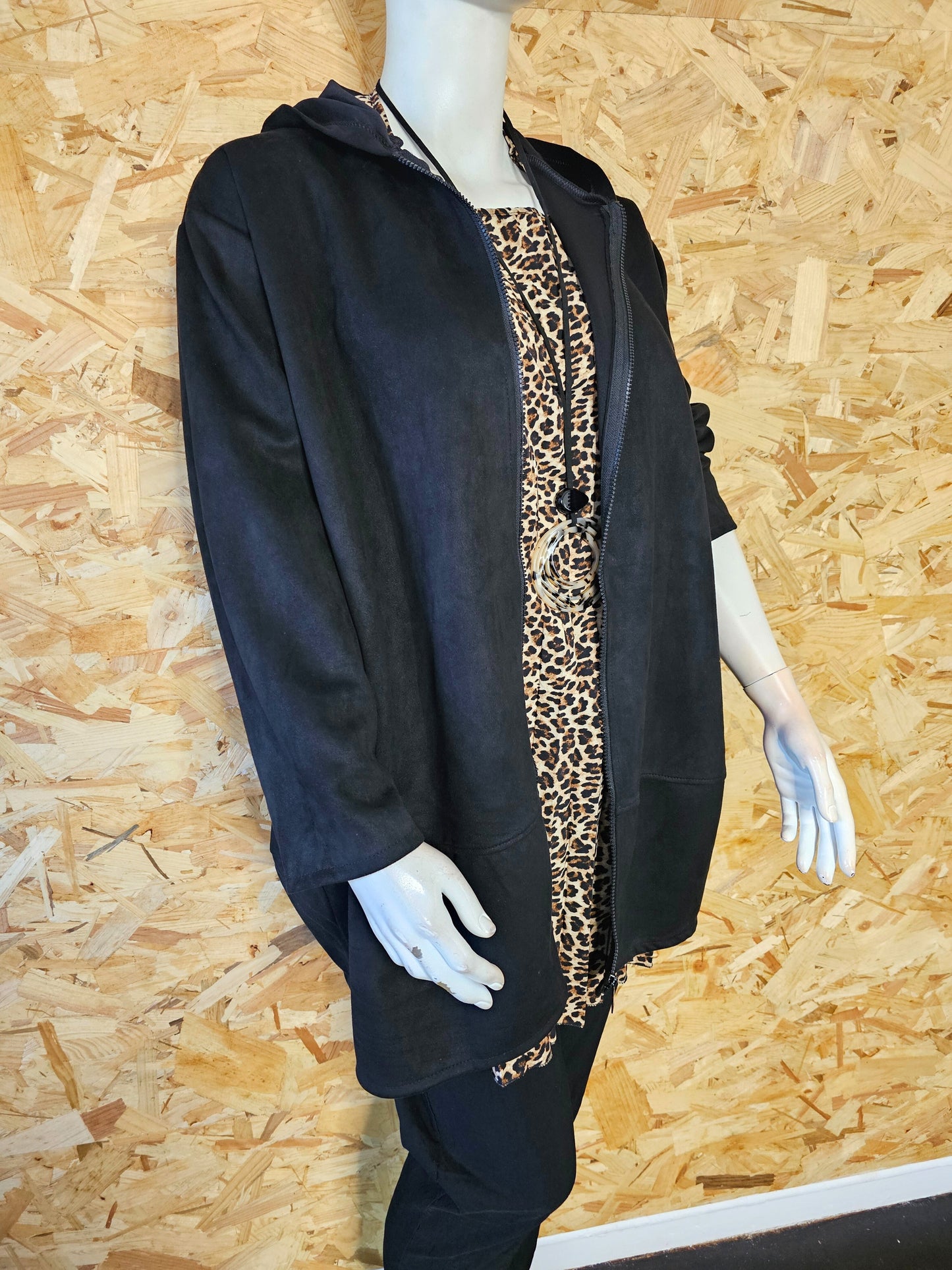 Parka en suédine