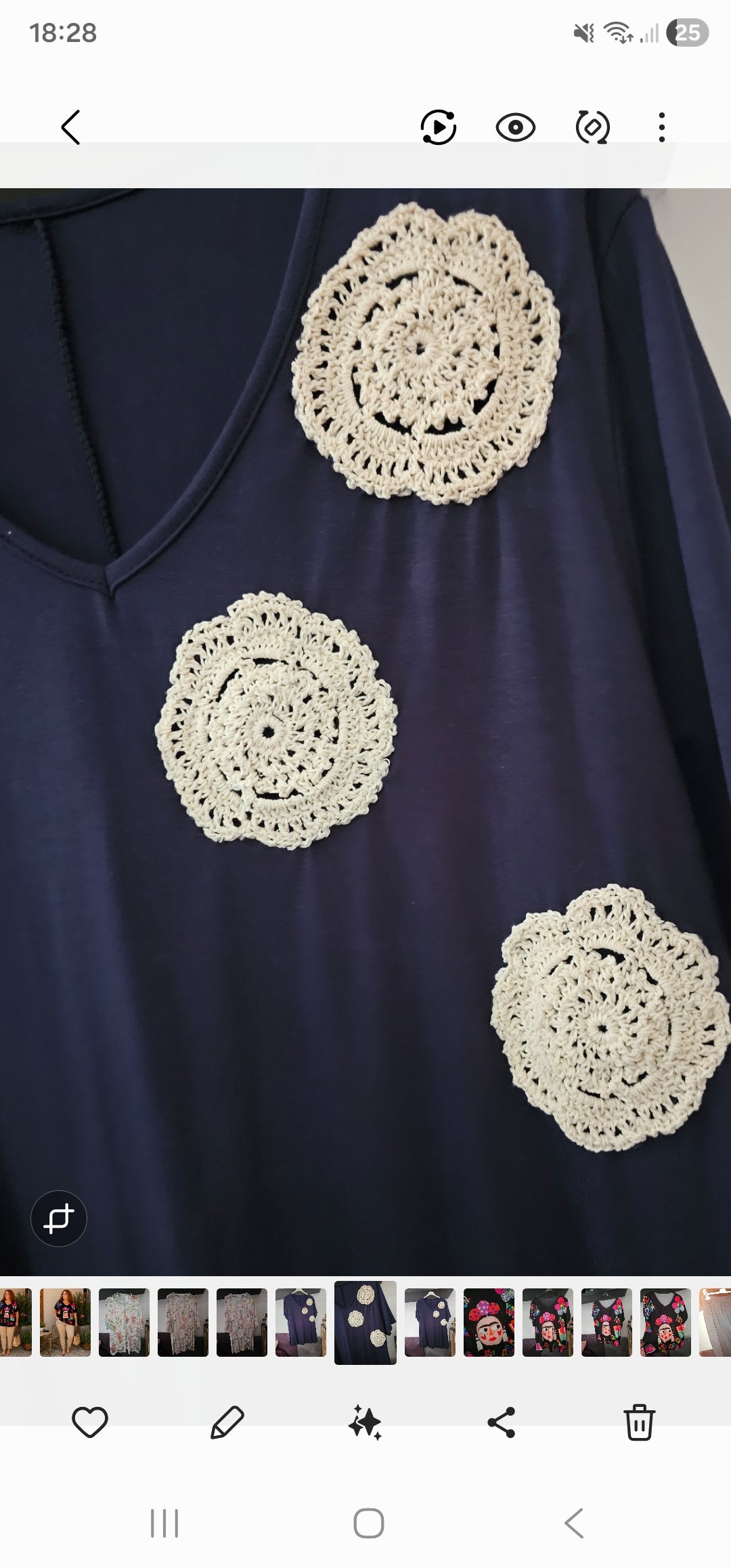 Teeshit évasé marine , patchs crochets