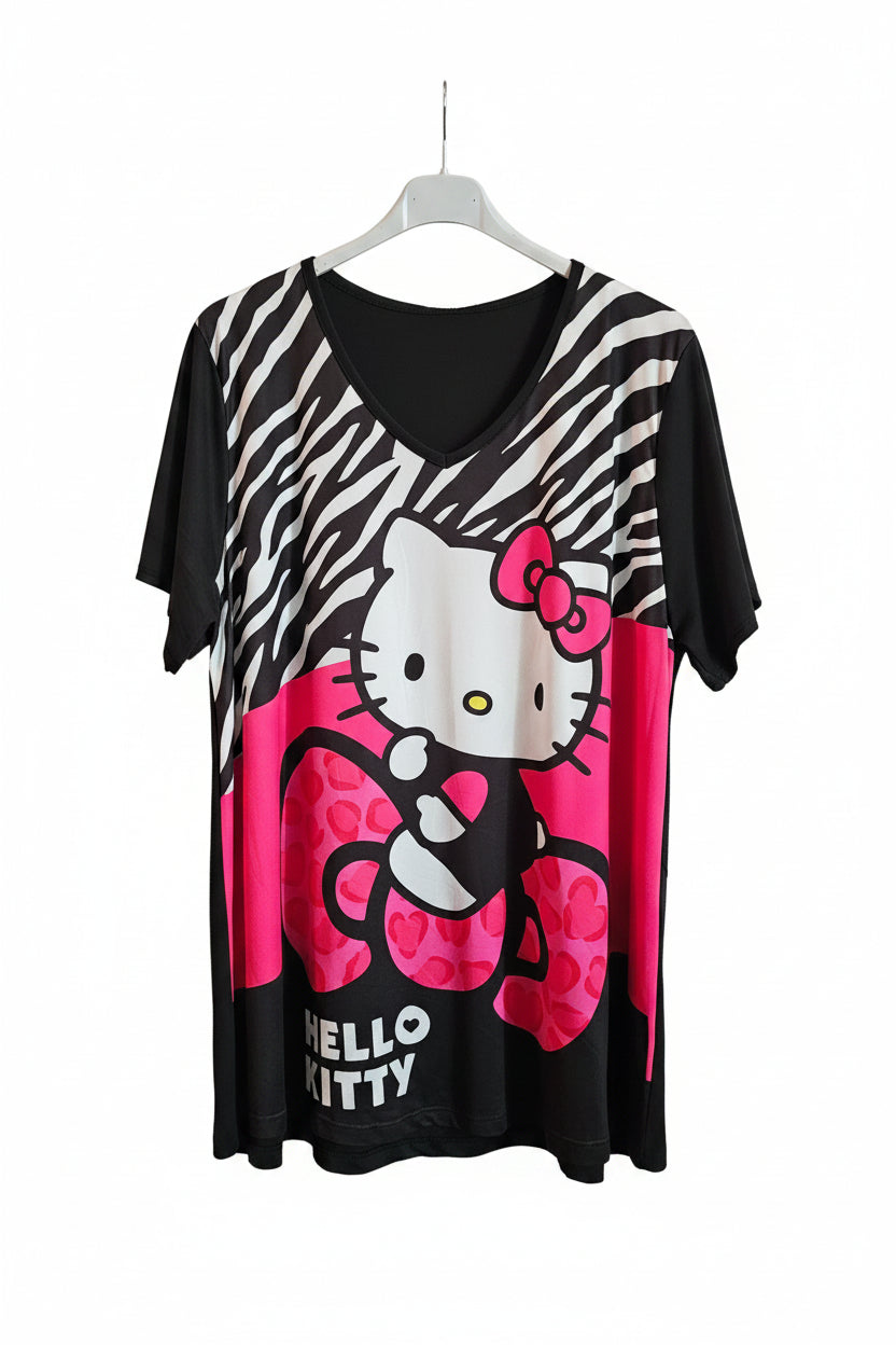 Teeshirt évasée jolie Kitty