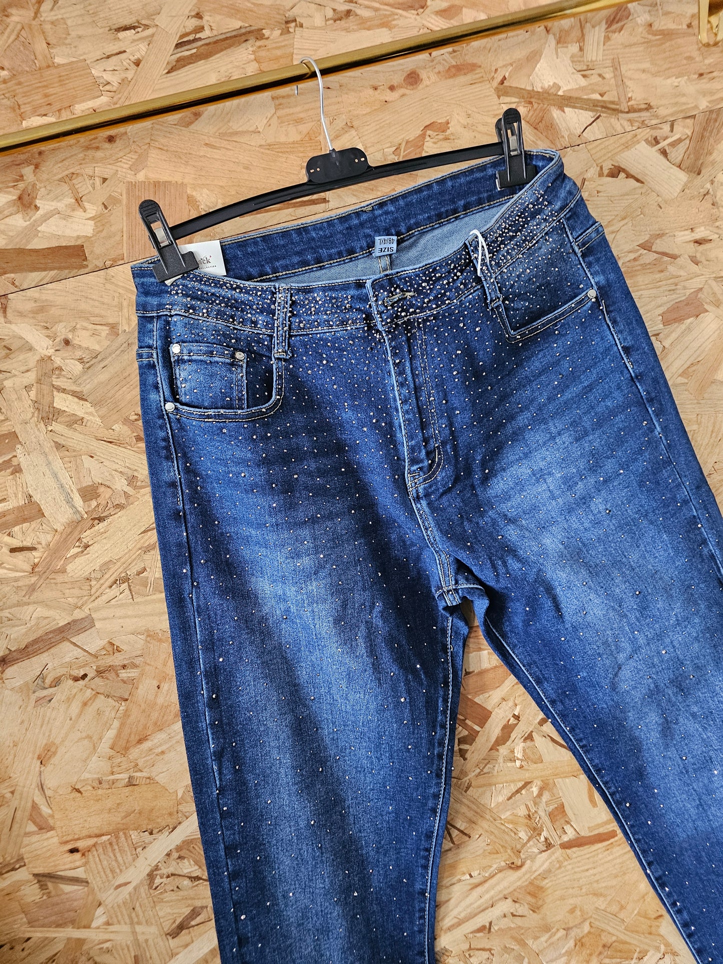 Jeans Mum strass