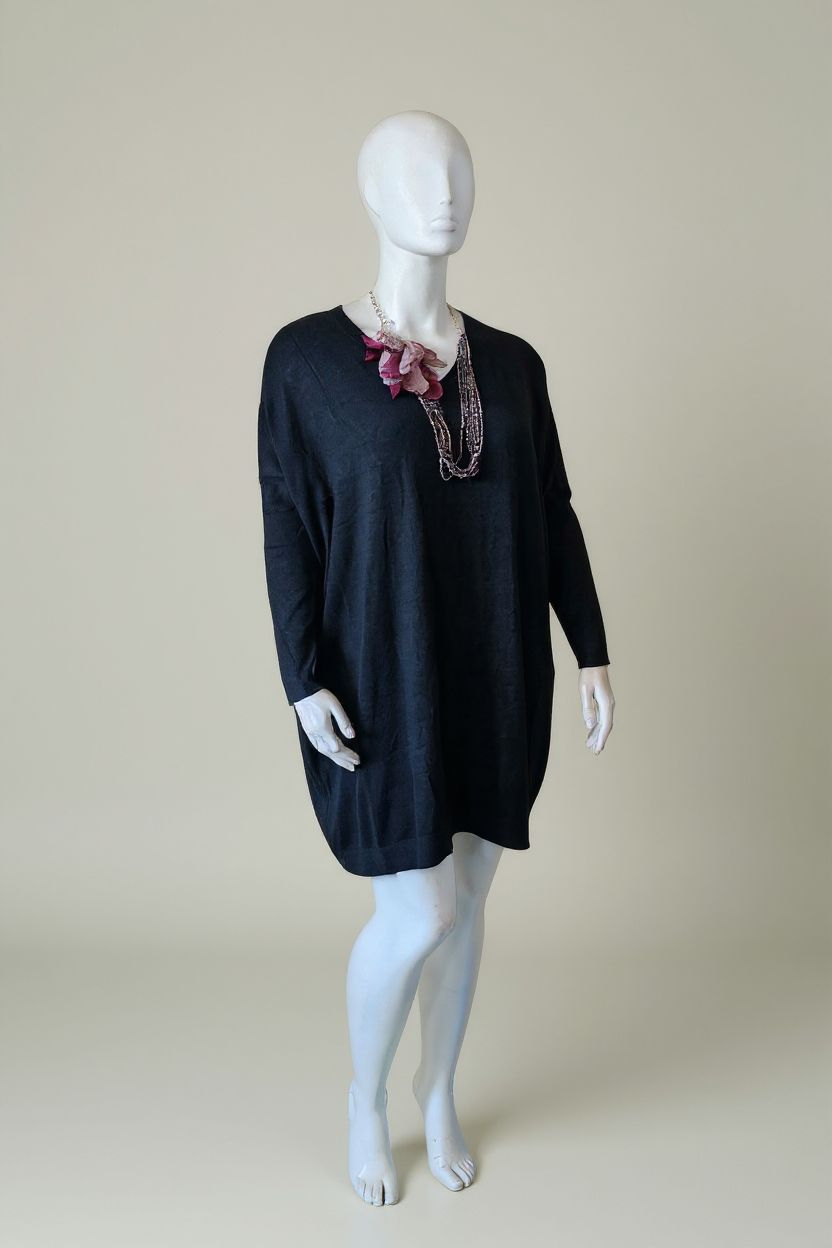 Pull col V long stretch et super doux