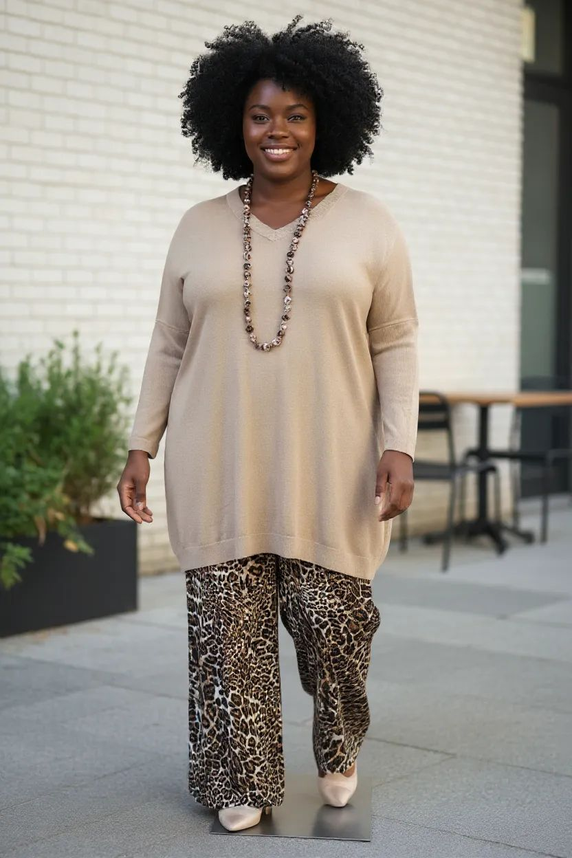 Pull col V long stretch et super doux
