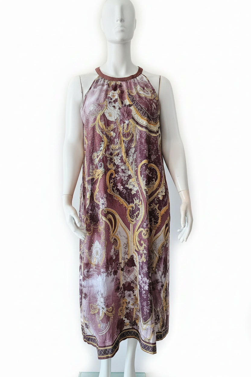 Robe longue épaules nues, emmanchure effet raglan