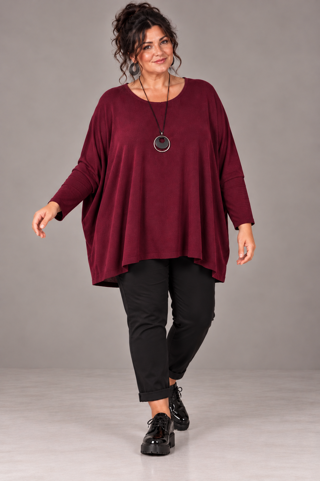 Pull fin coupe poncho