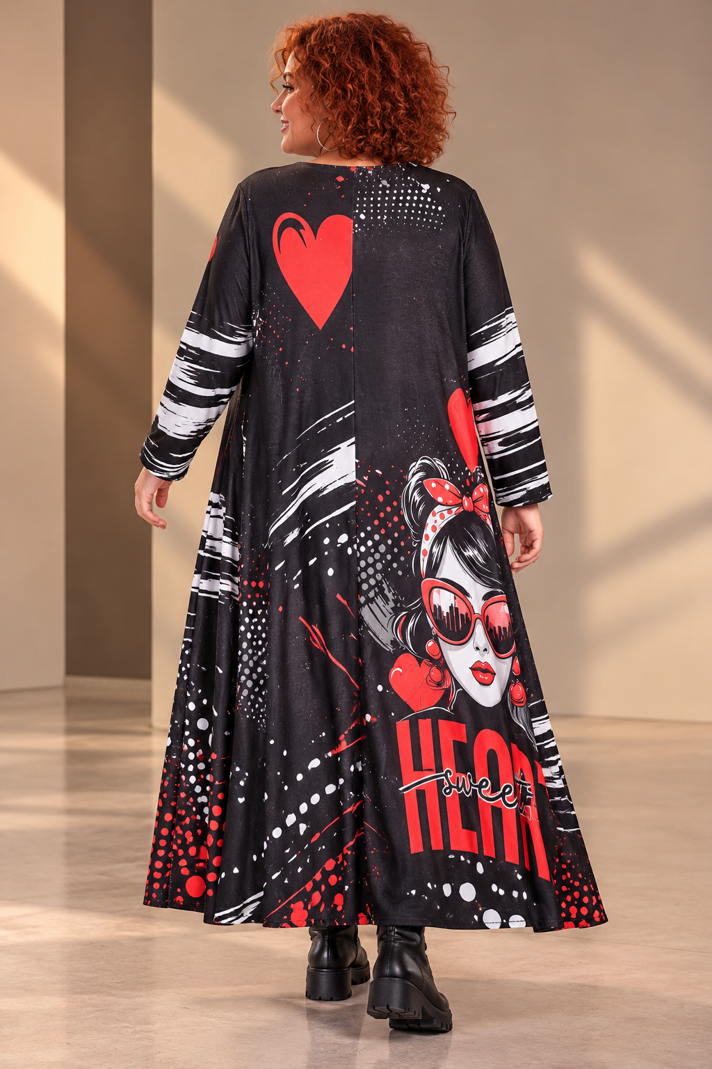 Robe longue "pop art urbain"