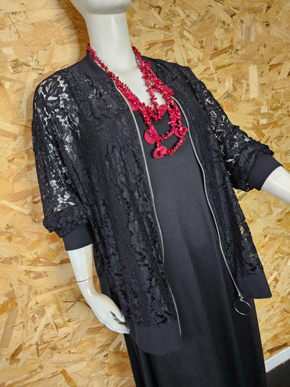 Bombers de dentelle noire