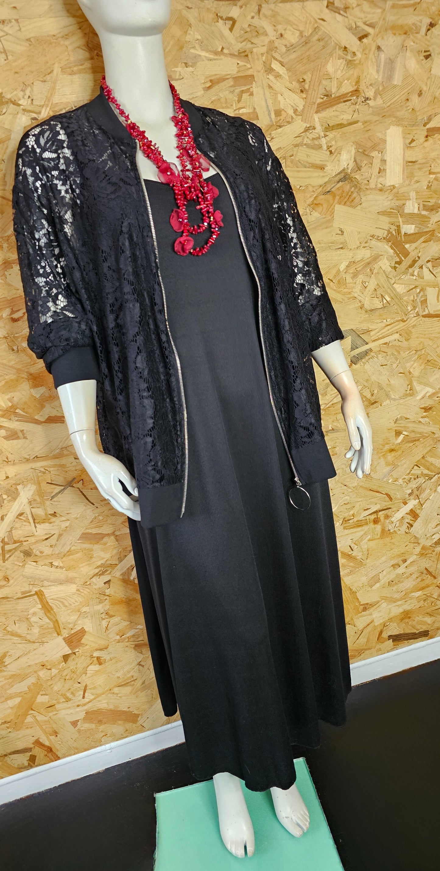 Bombers de dentelle noire