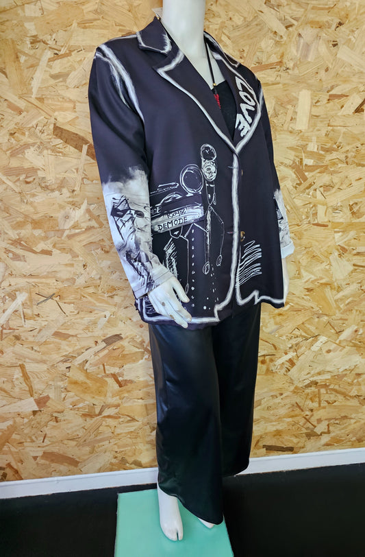 Veste blazer motifs ethnic chic
