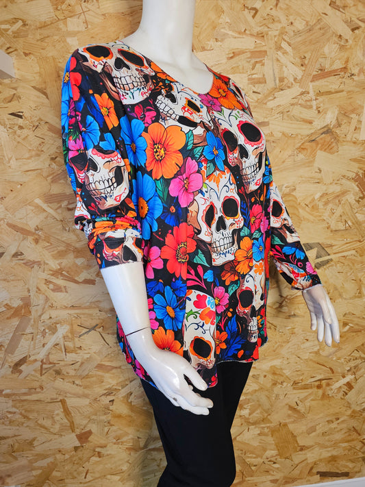 Teeshirt manches longues , Calaveras colorées