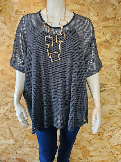 Teeshirt mailles ajourées