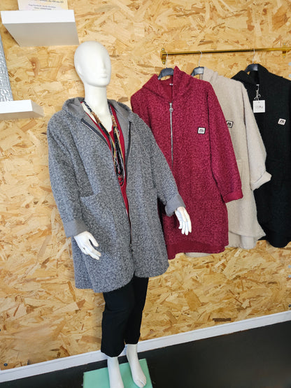 Manteau sportchic laine bouillie