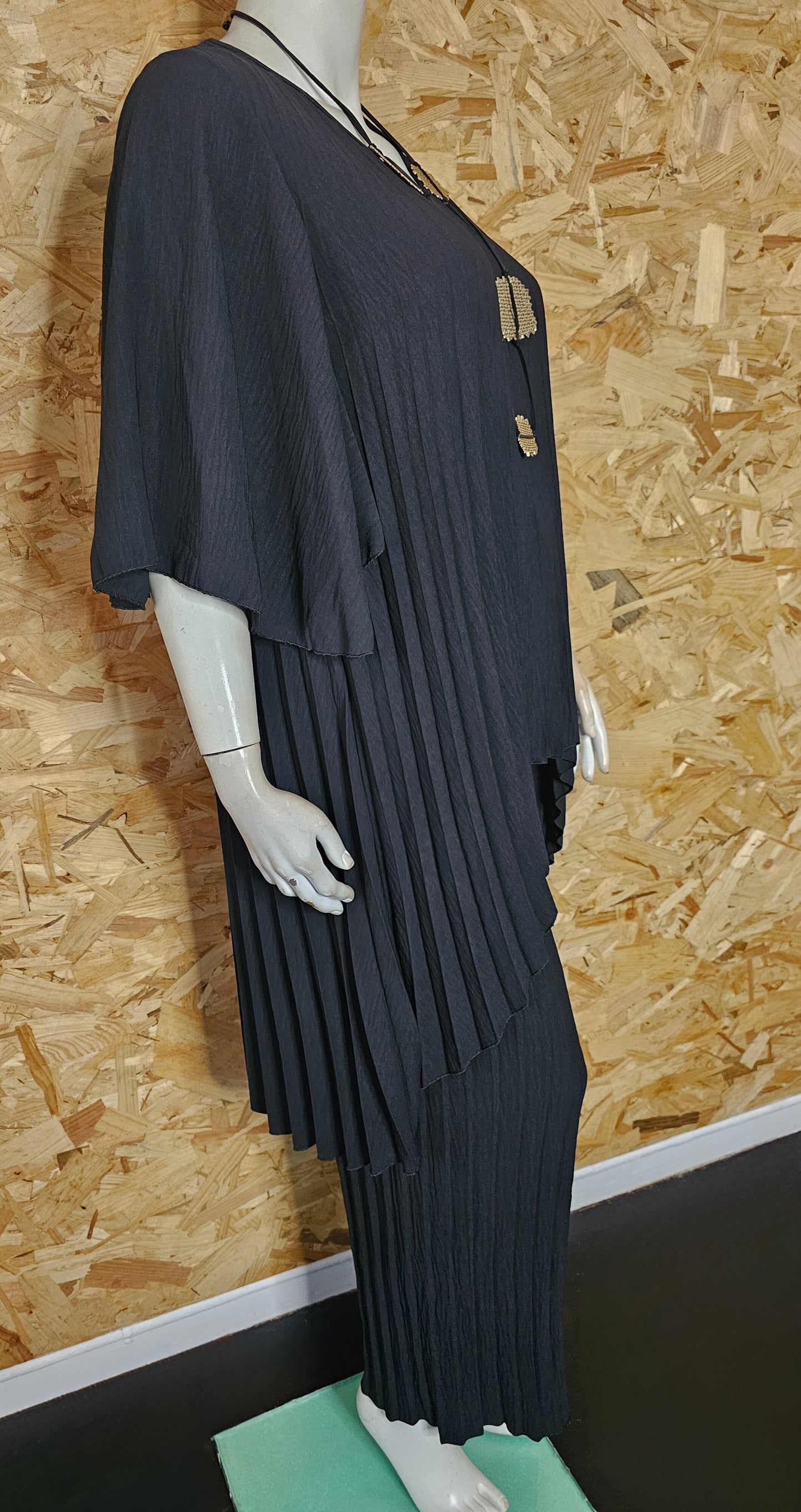 Ensemble pantalon plissé noir