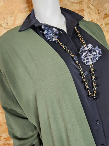 Veste droite,  fluide et longue inspiration kimono