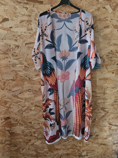 Kimono de mousseline imprimée