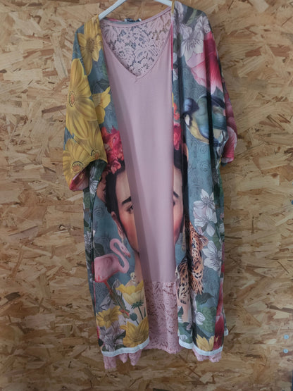Kimono de mousseline imprimée