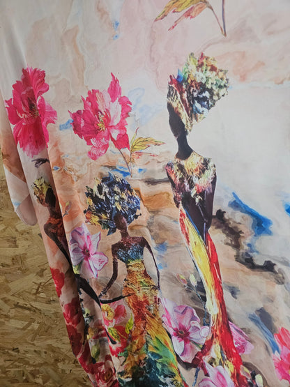 Kimono de mousseline imprimée