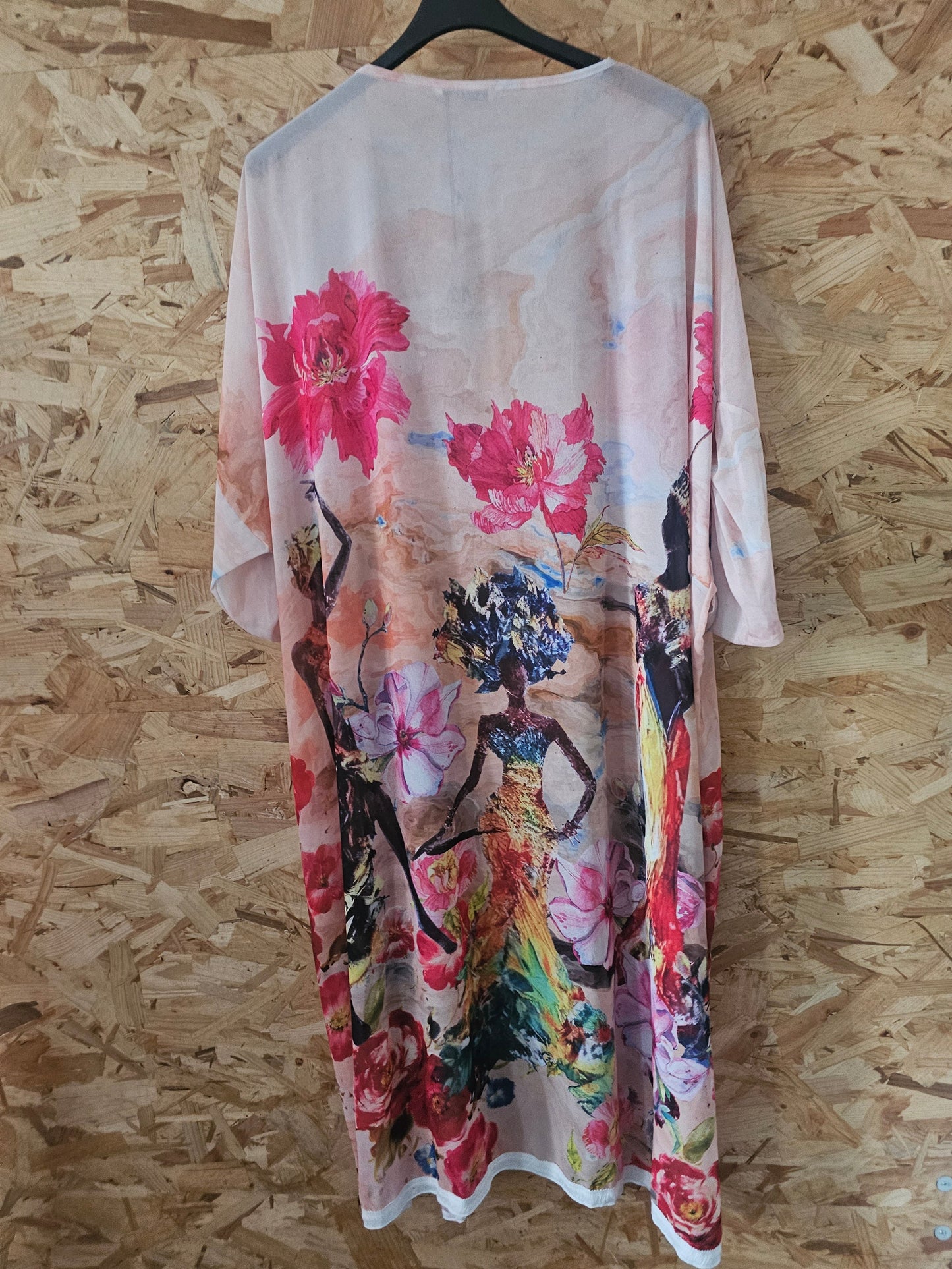 Kimono de mousseline imprimée