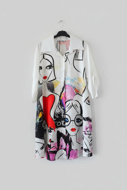Chemise longue imprimé femmes graphiques