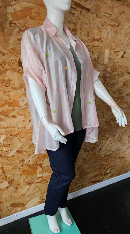 Chemise ou surchemise cerises ou coeurs