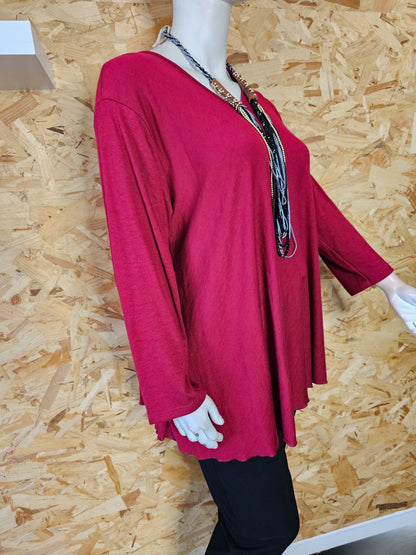 PULL COL V , coupe évasée