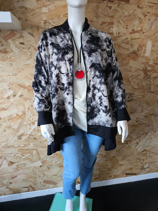 Bombers évasé motif marbré