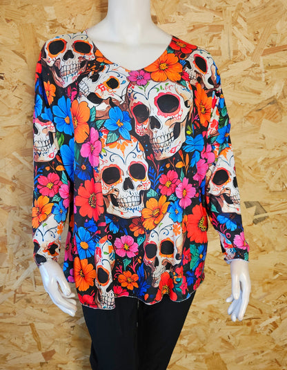 Teeshirt manches longues , Calaveras colorées
