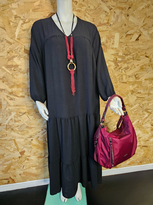 Robe longue, coupe bohème