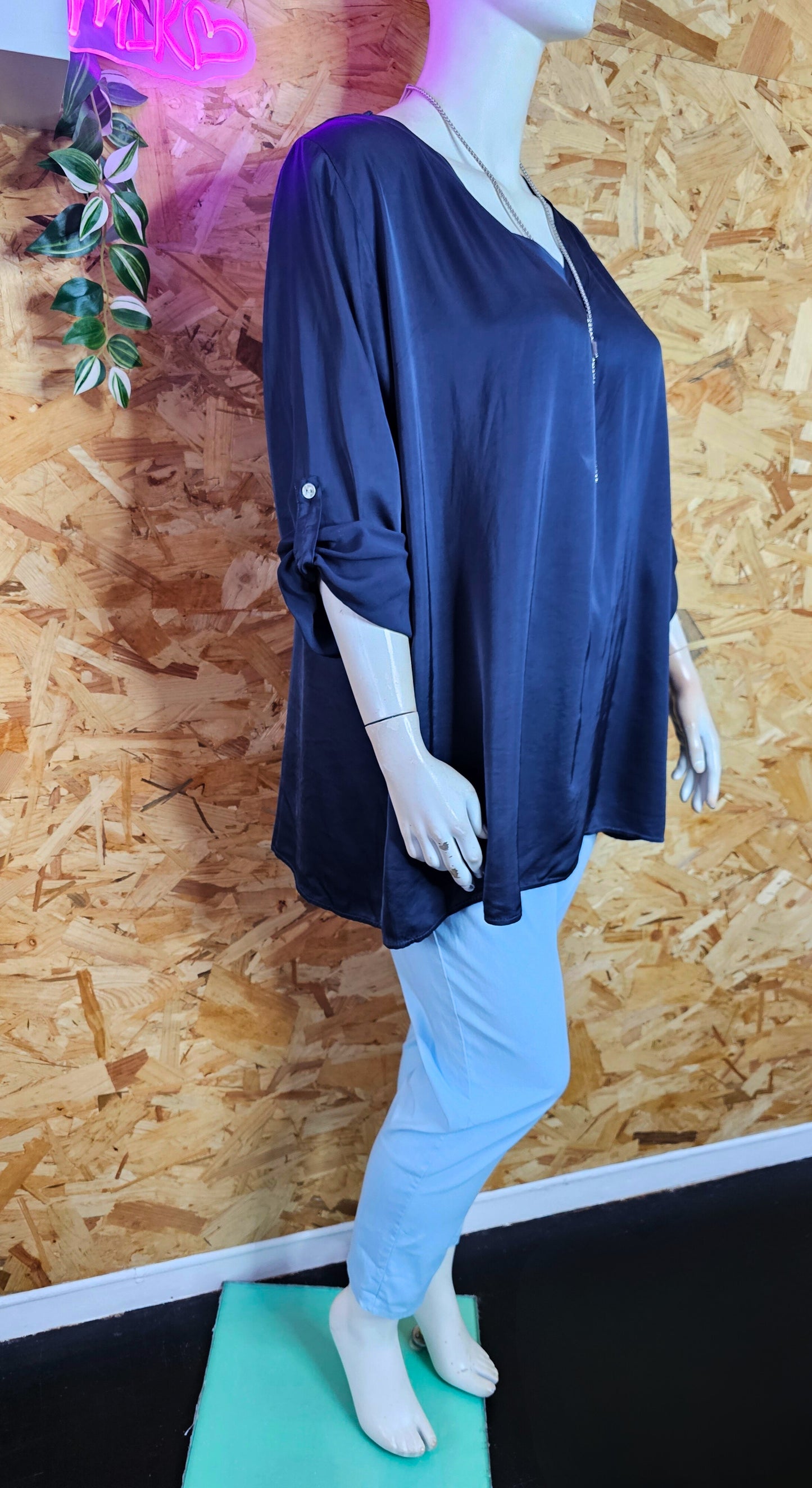 Tunique de soie unie