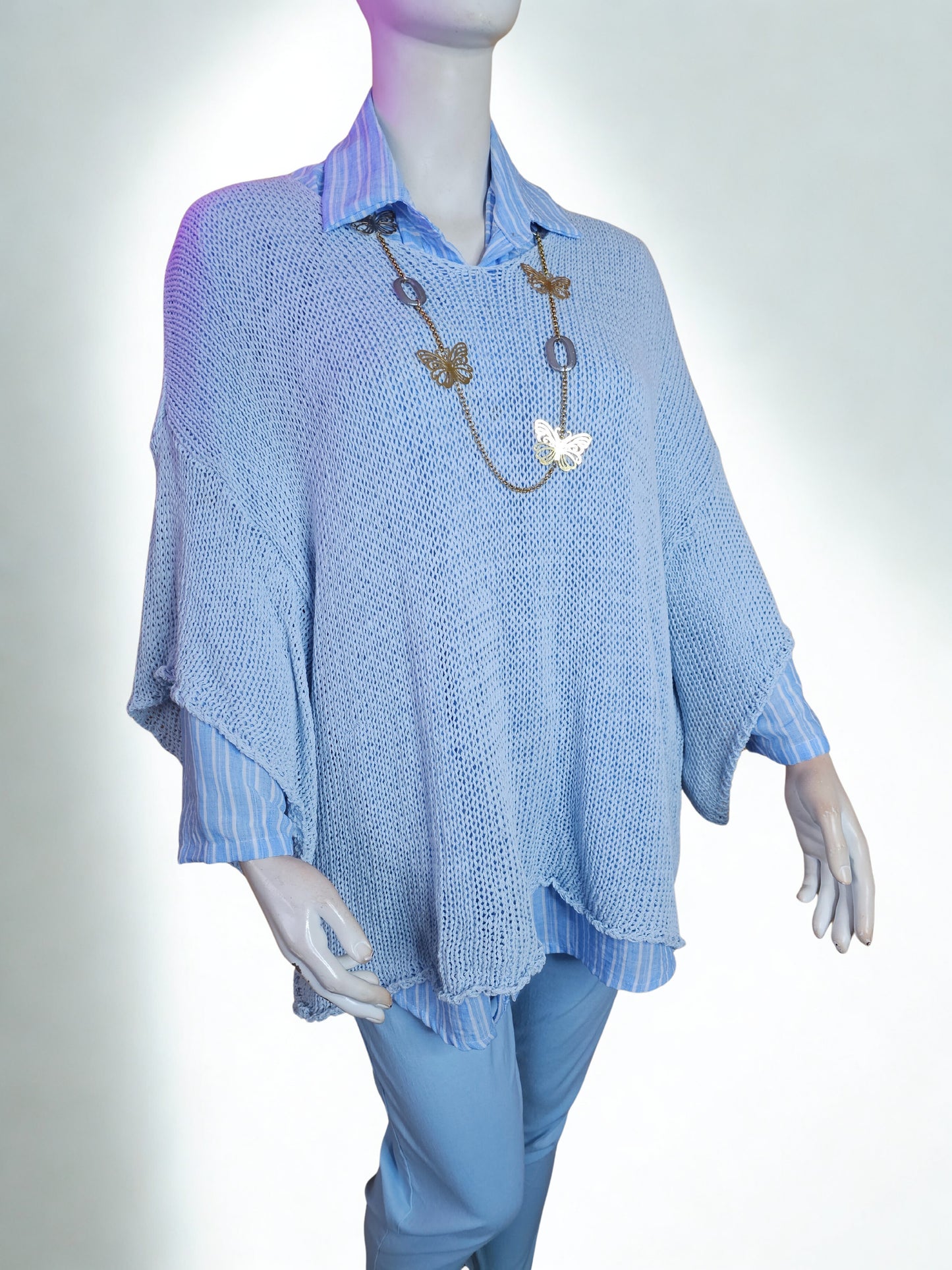 Pull de coton maille ajourées