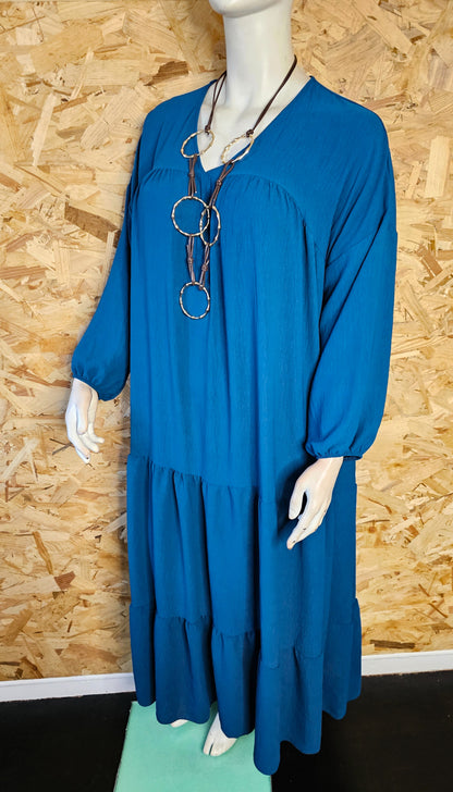 Robe longue, coupe bohème