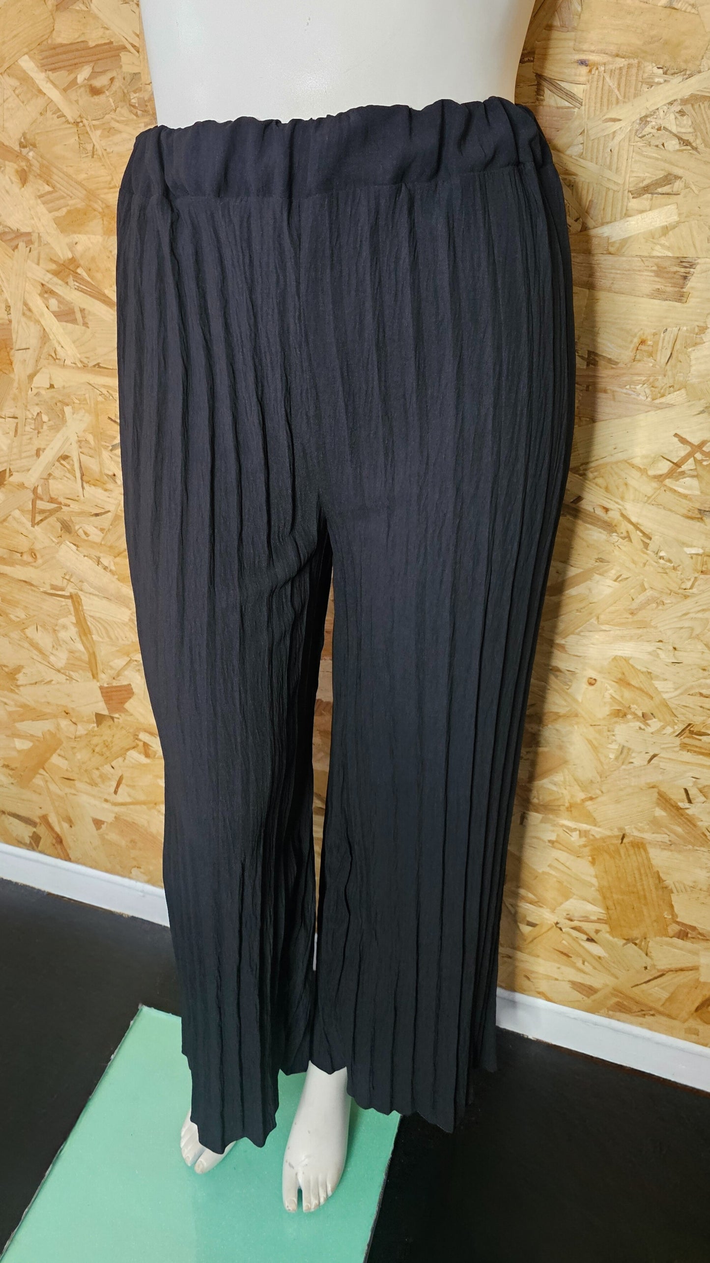Ensemble pantalon plissé noir
