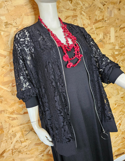 Bombers de dentelle noire