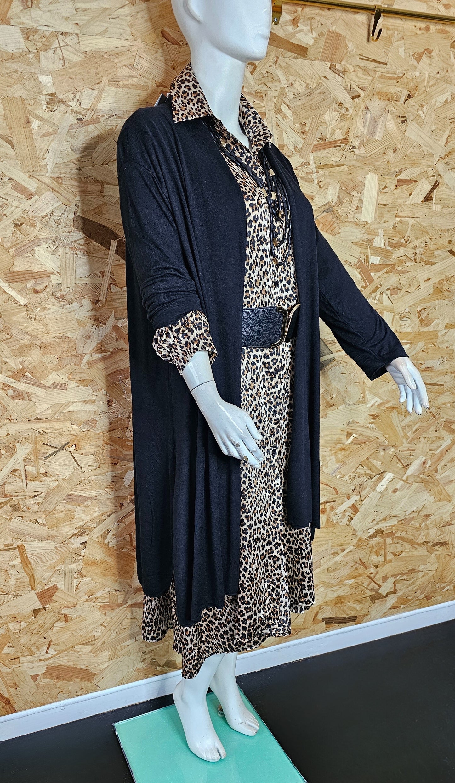 Gilet long coupe évasée